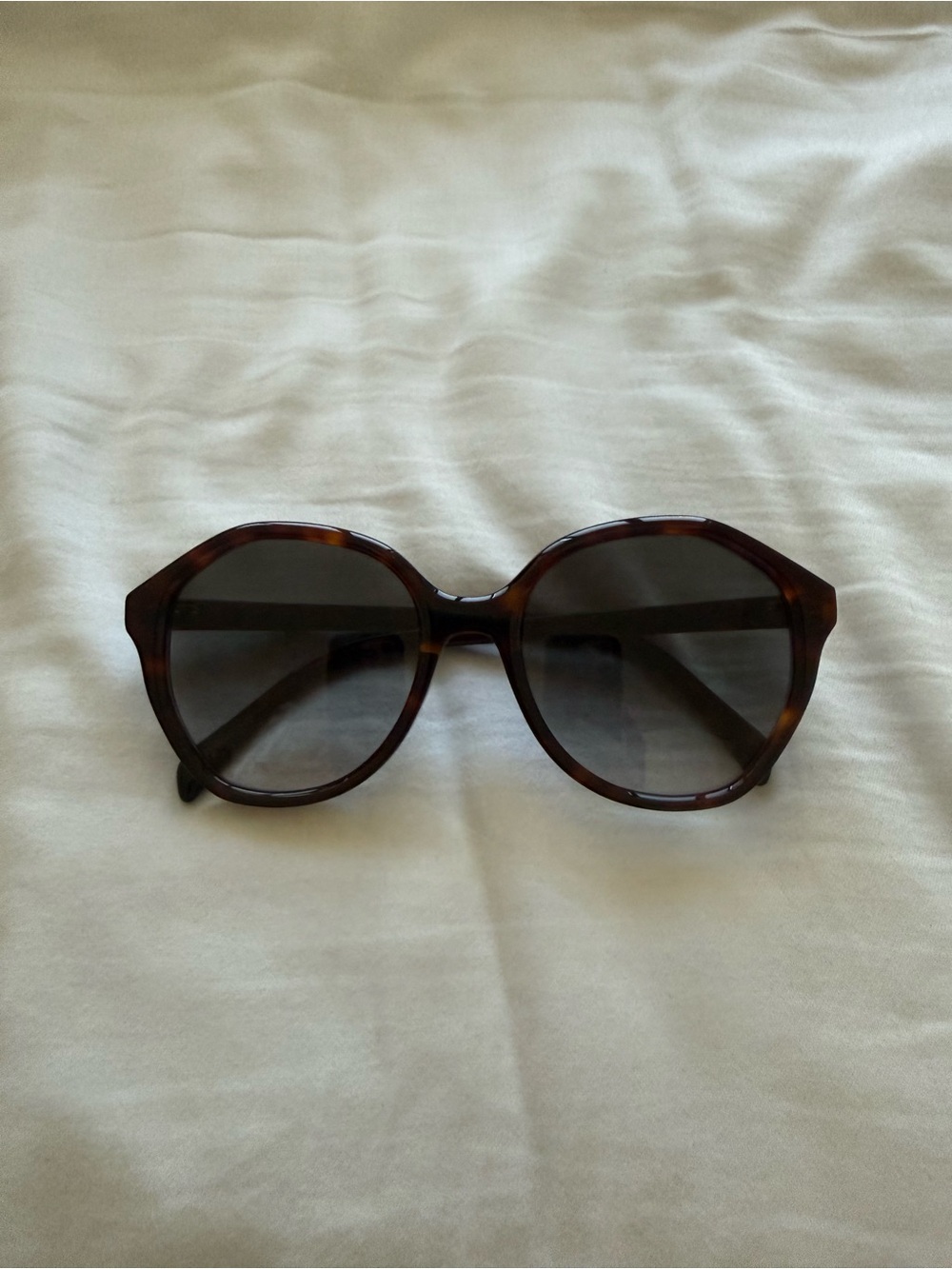 Celine Tortoise Shell Round Women’s Sunglasses - Brown